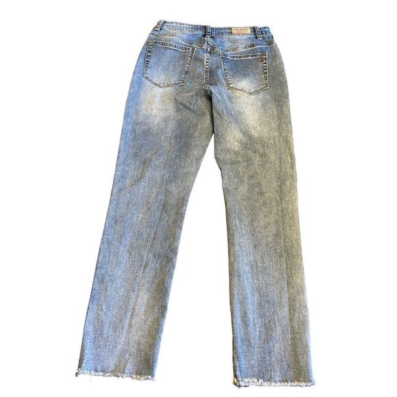 Velvet heart denim Louie high rise straight crop tuxedo striped raw hem Jeans 27 - Picture 2 of 9